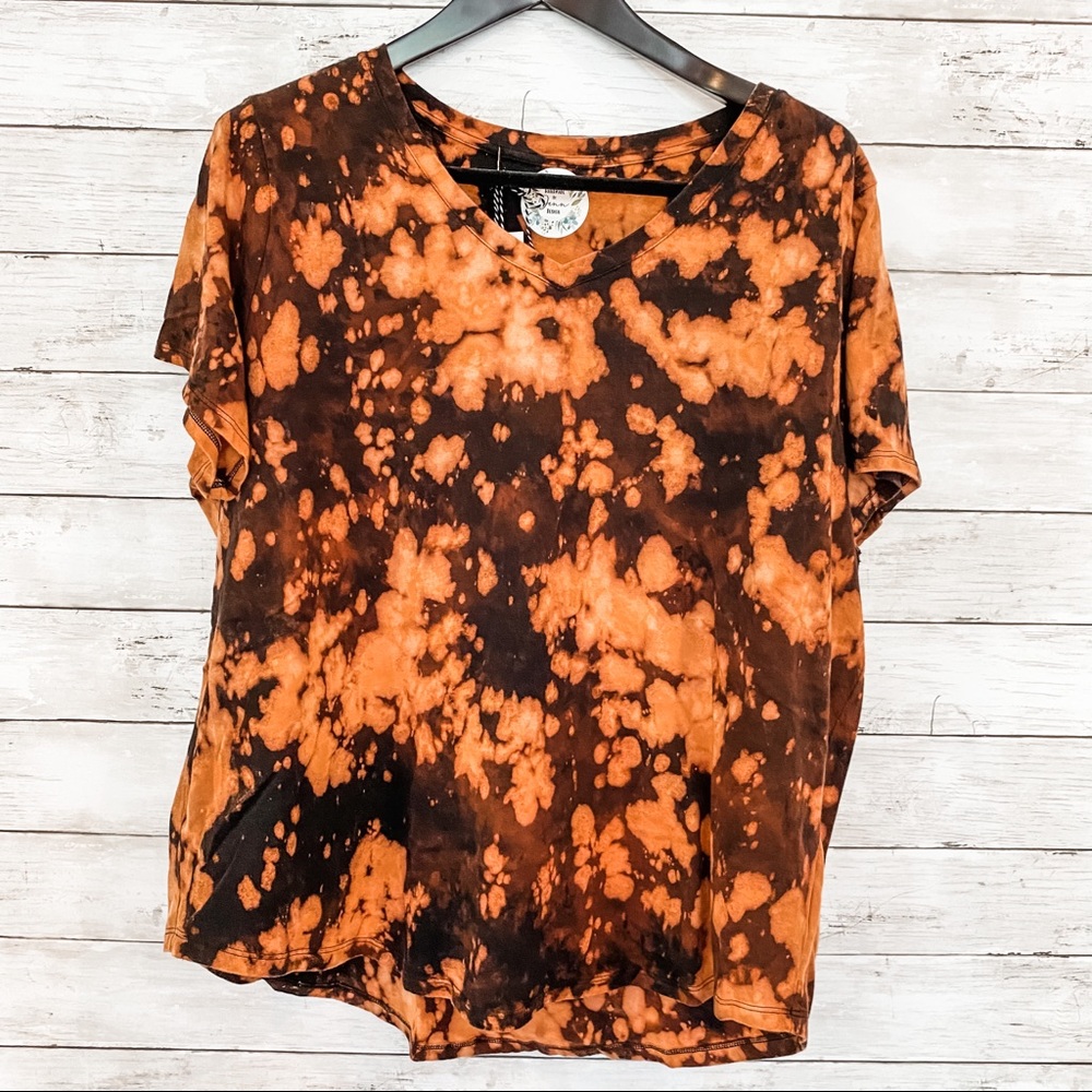 Handmade Tie Dye V-Neck Tee